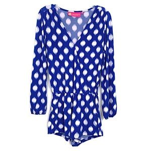 Macbeth Collection XS Long sleeves blue Romper